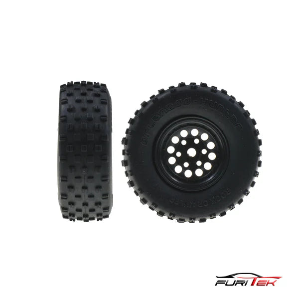 FURITEK TIRE AND WHEEL SETS FOR FX132 MT ETNA 1/32 SPARE PART