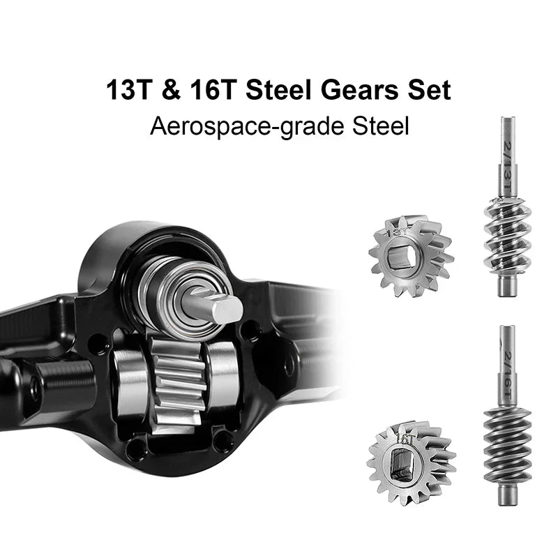 INJORA +3mm Planet Axles with Brass Steering Knuckles for 1/30 SCX30