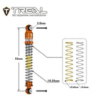 TREAL AX24 Shocks 53mm Aluminum Threaded Shock Adjustable Absorber Oil Damper compatible with 1/24 Axial AX24 XC-1 Upgrades (ORANGE) - HeliDirect