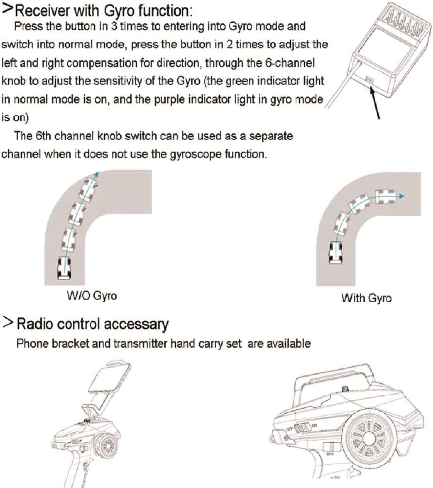 DUMBORC X6 6 Channel Surface Radio with Receiver P6FG Built-in Gyro