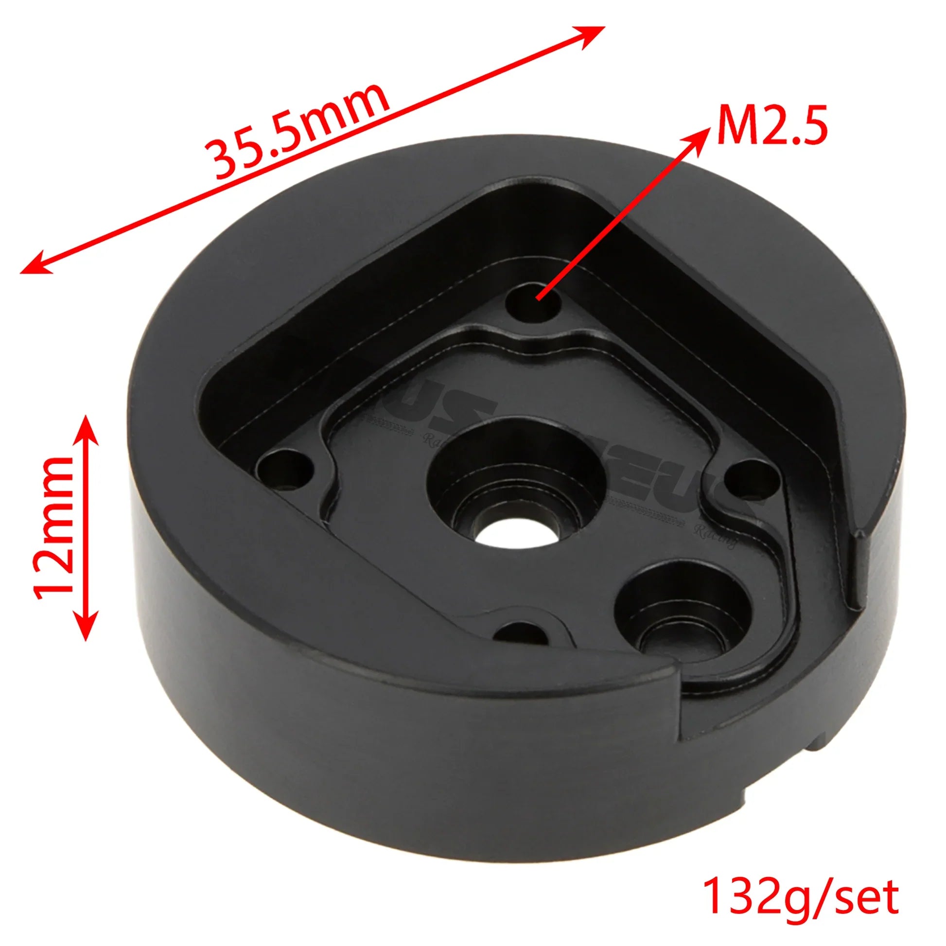 Meus Racing Brass Rear Outer Axle Housing For Axial 1/18 UTB18 - BLACK - HeliDirect