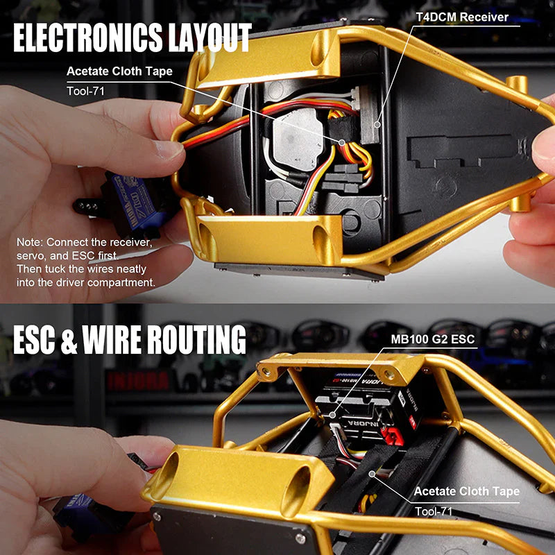 INJORA Moonbit Nylon Tube Buggy Body Kit for 1/18 RC Crawler TRX4M