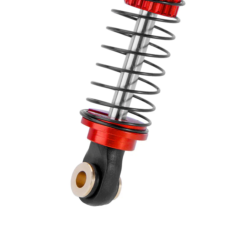 INJORA 59mm Long Threaded Oil Shocks For 1/18 Redcat Ascent18 - RED - HeliDirect