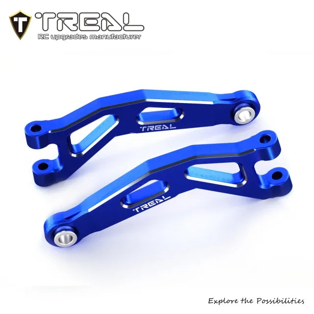 TREAL Aluminum 7075 CNC Machined Front Upper Arms Set Suspension A-Arm Upgrades for Arrma 1/18 GRANITE GROM - BLUE