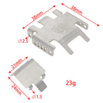 Meus Racing Stainless Steel Chassis Armor Axle Protector Set for 1/18 TRX4M - HeliDirect