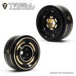 TREAL 1.0 Beadlock Wheels Brass Crawler Wheel Rims Weight (4P) Hubs Removable for SCX24 AX24 FCX24 TRX4M 1/24 1/18 RC Crawler, 50g/pc (Type C) - HeliDirect