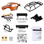INJORA BUG24 Body with Interior for 1/24 SCX24 C10 JLU Bronco Base Camp - Orange