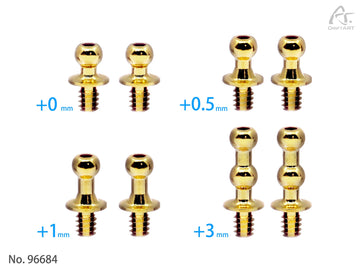 DriftART Ball End Height Adjustment Set B – 2pcs Standard, 2pcs +0.5mm, 2pcs +1mm, 2pcs Double Ball Ends For DA4