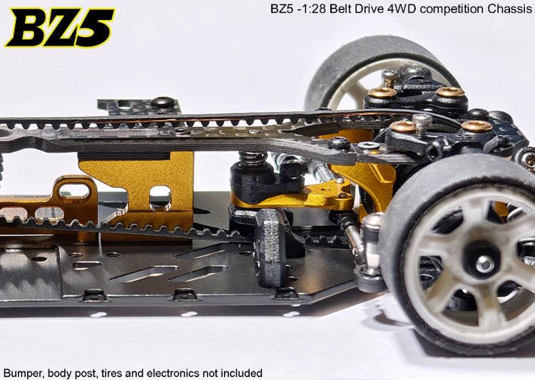 Atomic BZ5 Belt Drive 4WD Chassis Kit (No Electronics) With AGFRC 1.4KG Micro Programmable Coreless Digital RC Servo