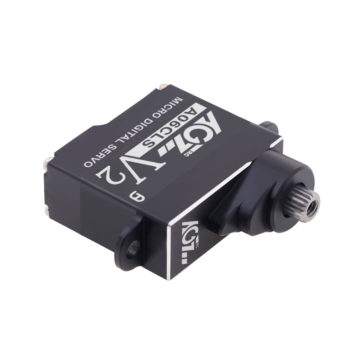 AGFRC A06CLS V2 Aluminum Case 20T High Precision 3KG 0.052Sec MG 7g Micro Digital Servo for Mini Size Airplane Car - BLACK - HeliDirect