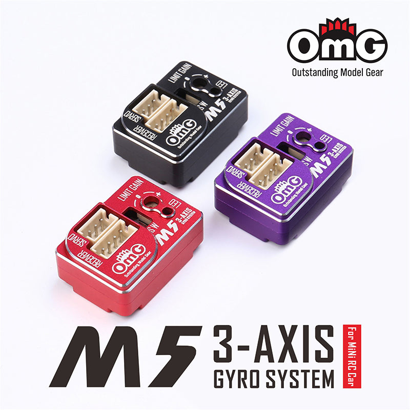 OMG-GYRO-M5 3-AXIS Gyro for 1/27th,1/28th RC Car, MINI-Z & MINI-Q - Violet