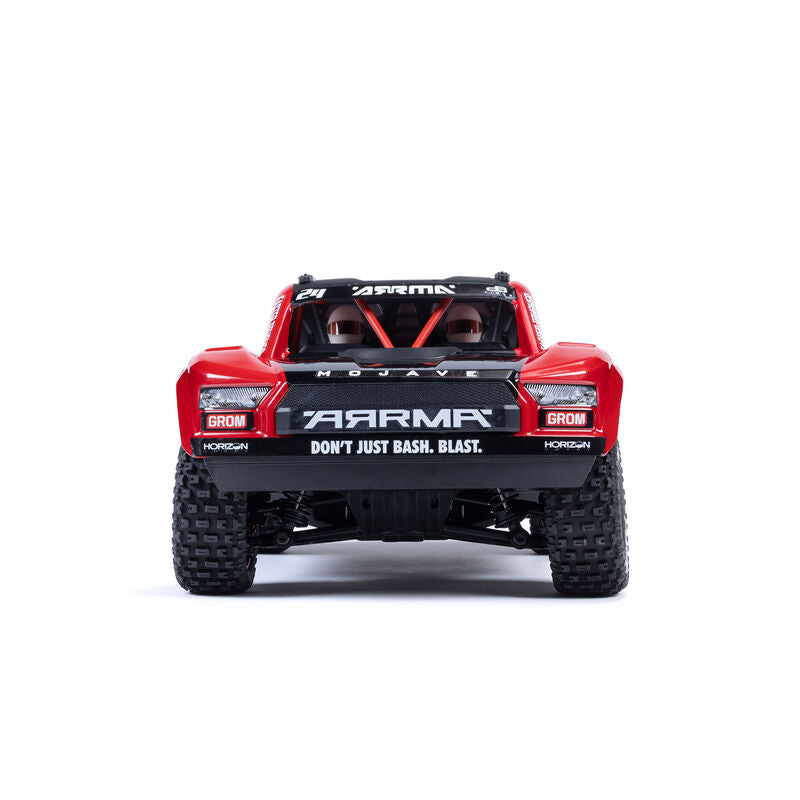 ARRMA MOJAVE GROM MEGA 380 Brushed 4X4 Small Scale Desert Truck RTR with Battery & Charger - Red/Black