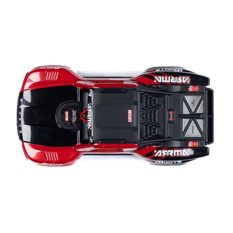 ARRMA MOJAVE GROM MEGA 380 Brushed 4X4 Small Scale Desert Truck RTR with Battery & Charger - Red/Black