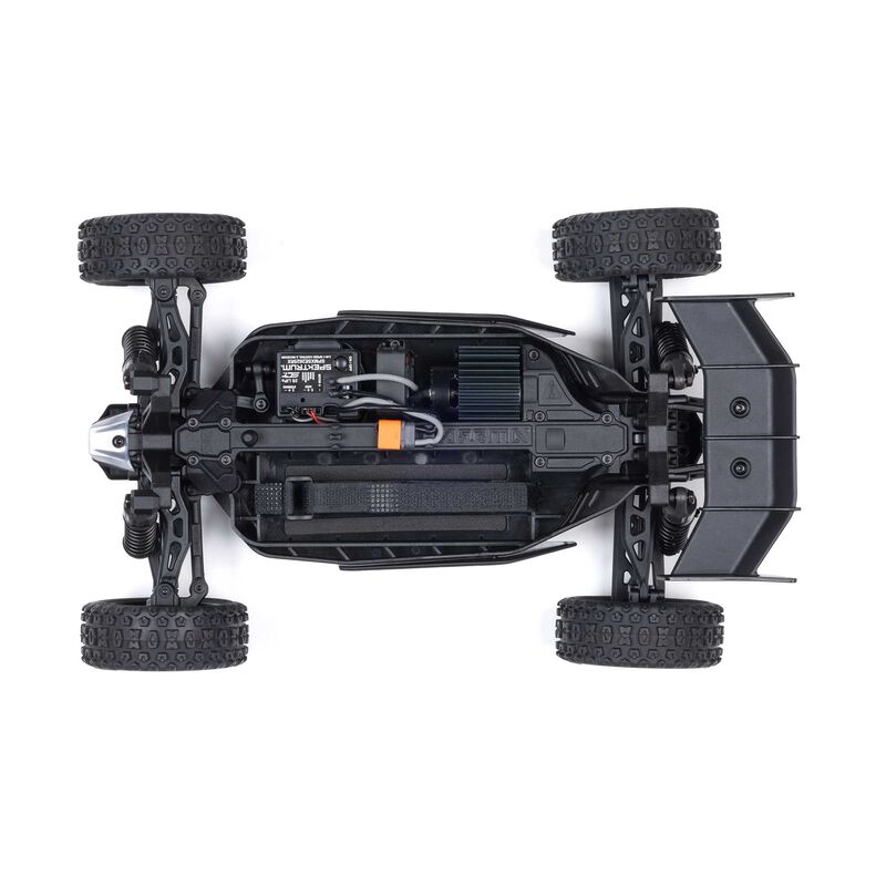 TYPHON GROM ARRMA MEGA 380 Brushed 4X4 Small Scale Buggy RTR with Battery & Charger - Blue/Silver - HeliDirect