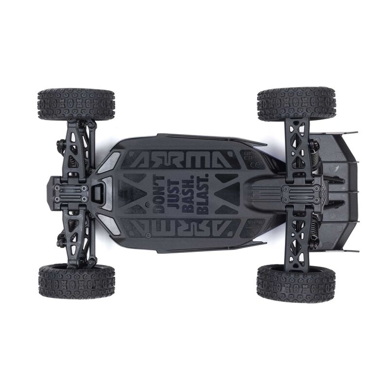 TYPHON GROM ARRMA MEGA 380 Brushed 4X4 Small Scale Buggy RTR with Battery & Charger - Blue/Silver - HeliDirect