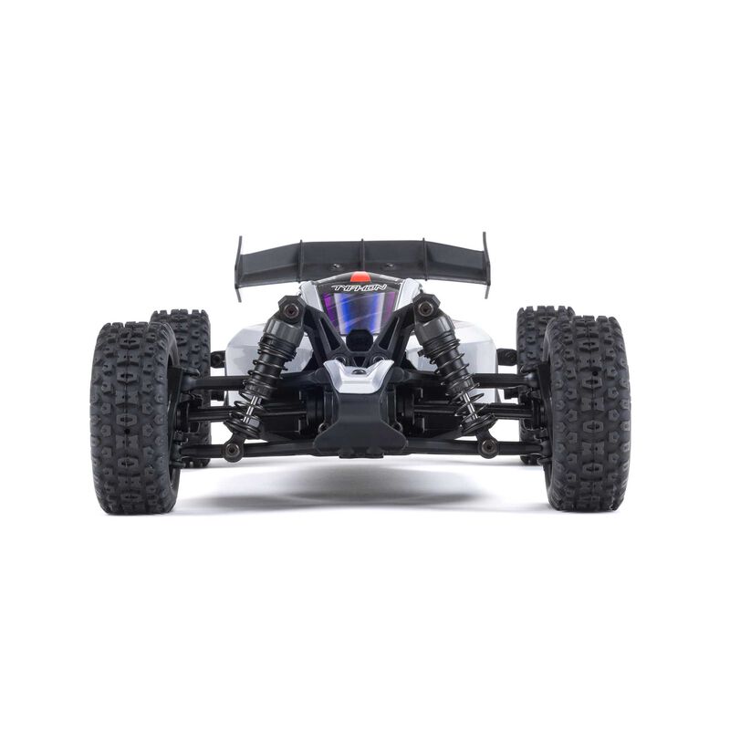 TYPHON GROM ARRMA MEGA 380 Brushed 4X4 Small Scale Buggy RTR with Battery & Charger - Blue/Silver - HeliDirect