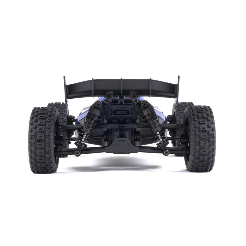 TYPHON GROM ARRMA MEGA 380 Brushed 4X4 Small Scale Buggy RTR with Battery & Charger - Blue/Silver - HeliDirect