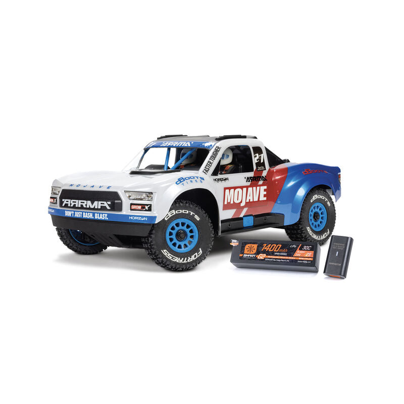 ARRMA MOJAVE GROM 223S BLX Brushless 4X4 Small Scale Desert Truck RTR with Battery & Charger - White