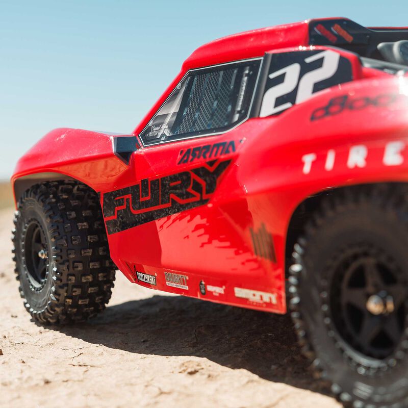 ARRMA 1/10 FURY 2WD RTR Brushed Short Course Truck (Battery & Charger Included) - Red