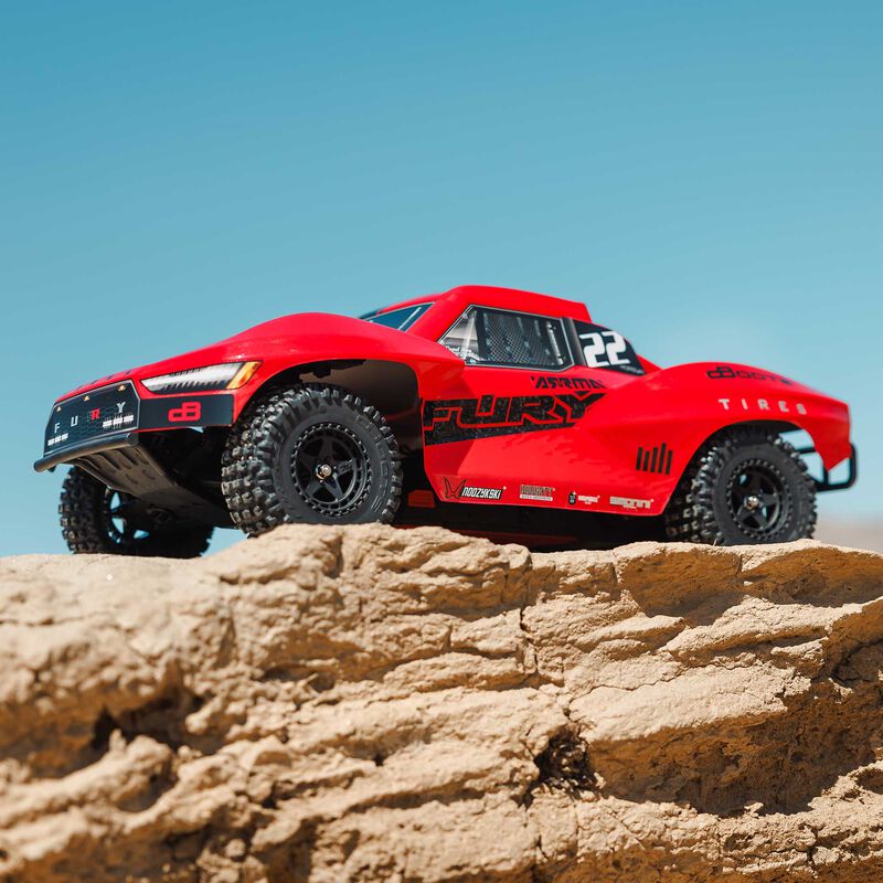 ARRMA 1/10 FURY 2WD RTR Brushed Short Course Truck (Battery & Charger Included) - Red