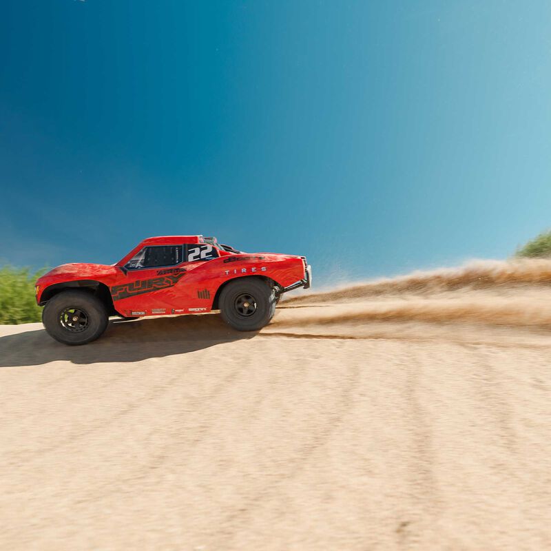 ARRMA 1/10 FURY 2WD RTR Brushed Short Course Truck (Battery & Charger Included) - Red