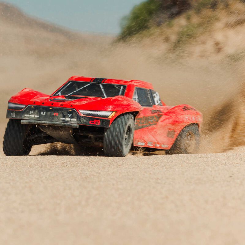 ARRMA 1/10 FURY 2WD RTR Brushed Short Course Truck (Battery & Charger Included) - Red
