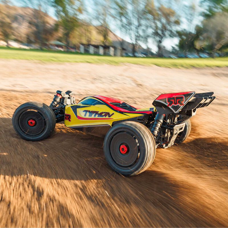 ARRMA 1/8 TYPHON MEGA 665 4X4 RTR Brushed Buggy - Yellow