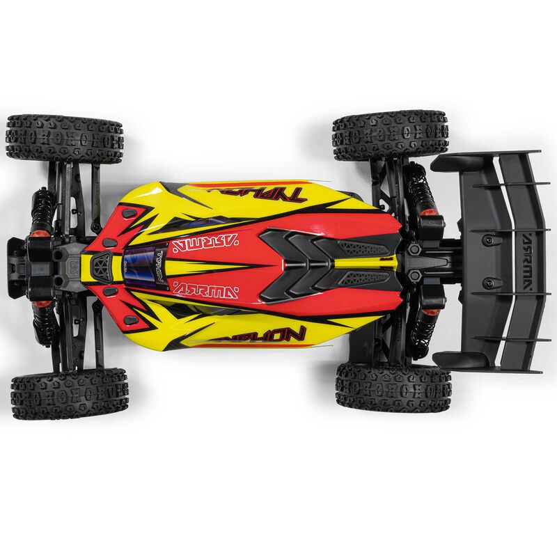 ARRMA 1/8 TYPHON MEGA 665 4X4 RTR Brushed Buggy - Yellow