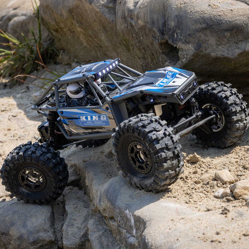 Axial 1/18 UTB18 Capra 4WS 4WD Trail Buggy RTR with Battery & Charger, Blue