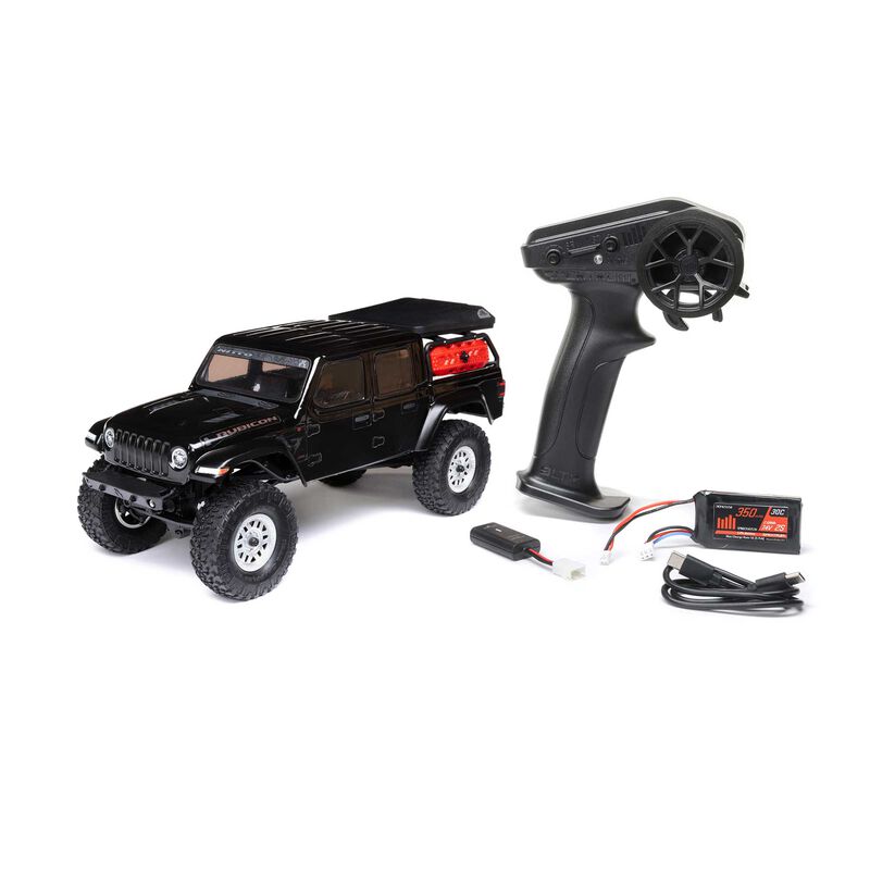 Axial 1/24 SCX24 JEEP JT GLADIATOR 4WD ROCK CRAWLER BRUSHED RTR - BLACK - HeliDirect