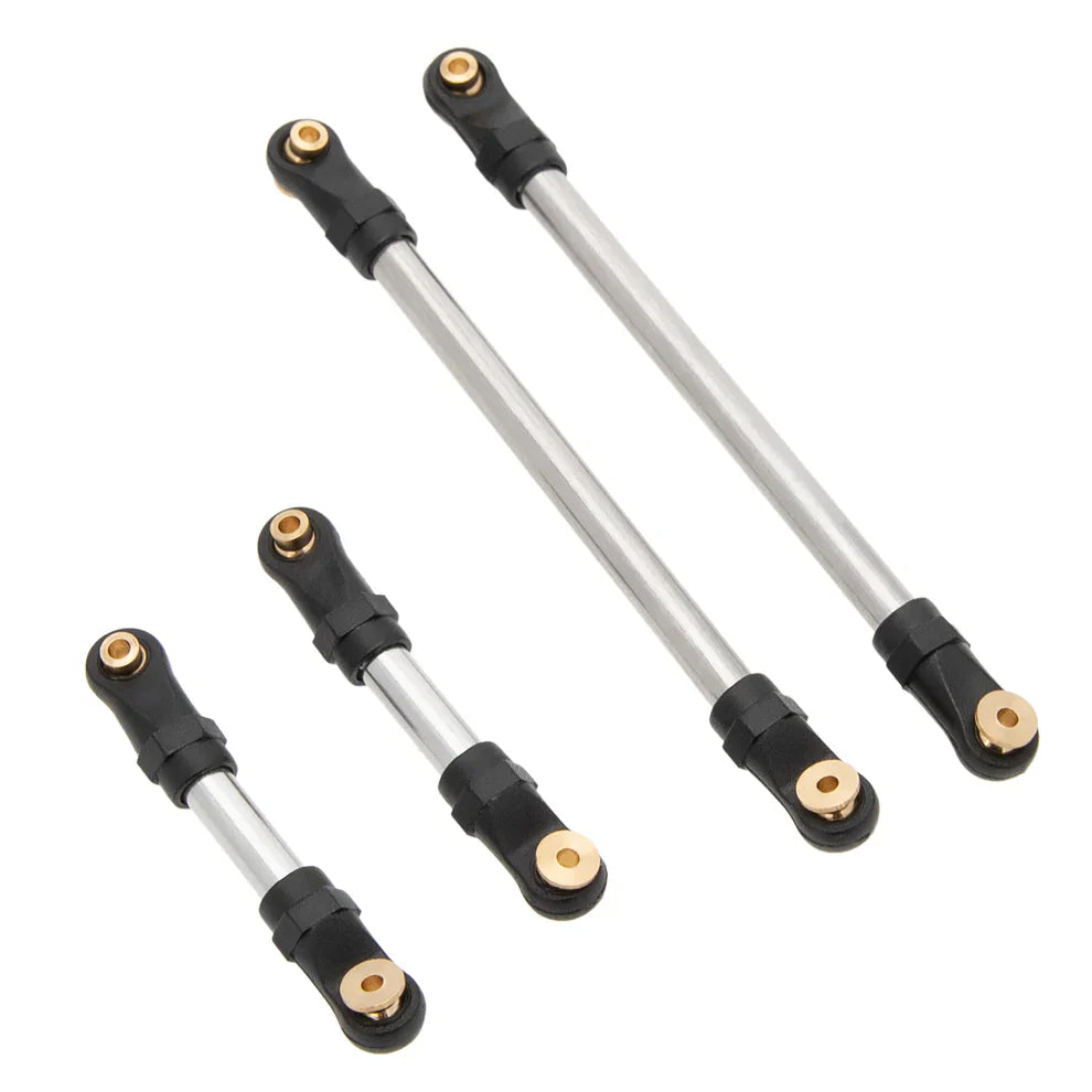 MEUS Racing Metal High Clearance Chassis & Steering Links Set for 1/24 SCX24 Deadbolt Betty