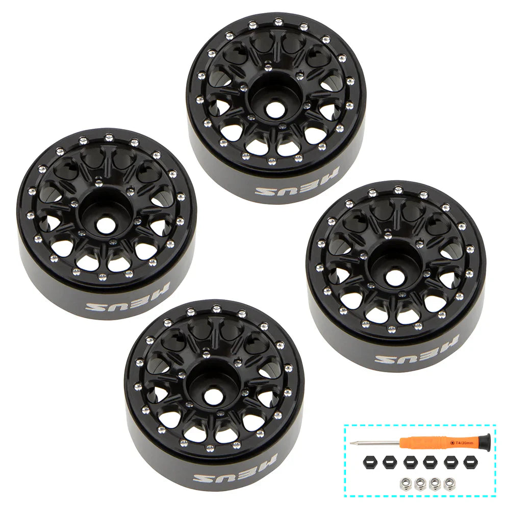 MEUS Racing 0.7-inch Beadlock Wheels Rims Deep-Dish Wheel for 1/30 Axial SCX30 1/32 Redcat Ascent-32