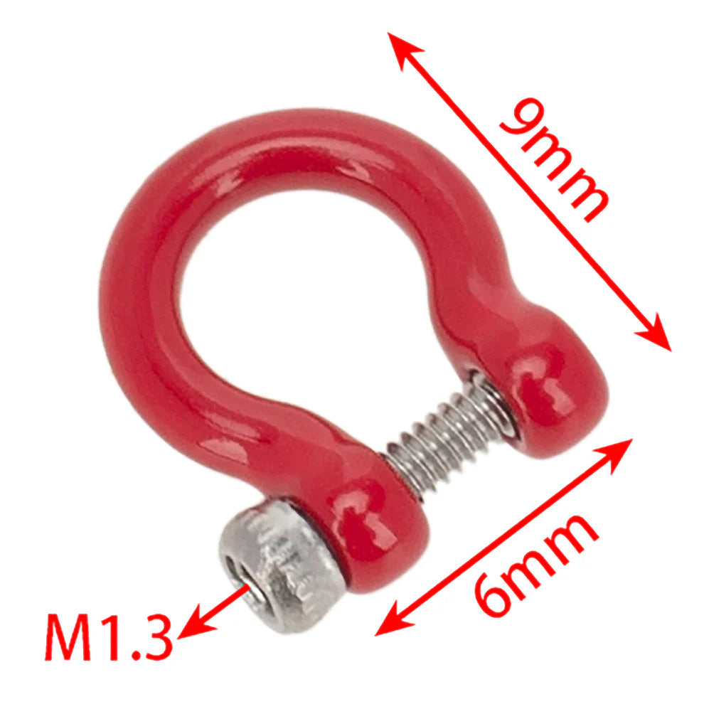MEUS Racing Simulation U-shaped Metal Shackle Trailer hook for SCX24 TRX4M - Model A Round - HeliDirect