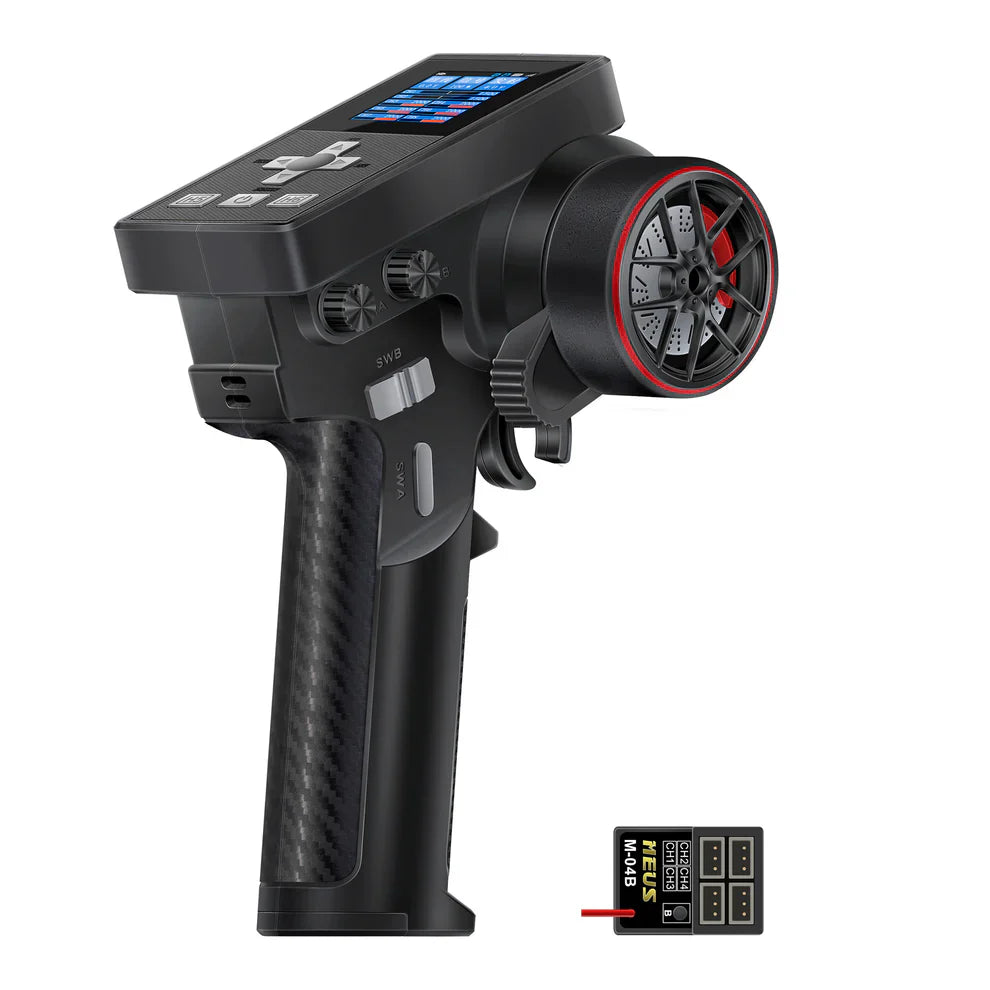 MEUS Racing ME-8B RC Transmitter 8CH 2.4GHz & Receiver for 1/8 TRX4 1/10 SCX10 1/18 TRX4M 1/24 SCX24 RC Models
