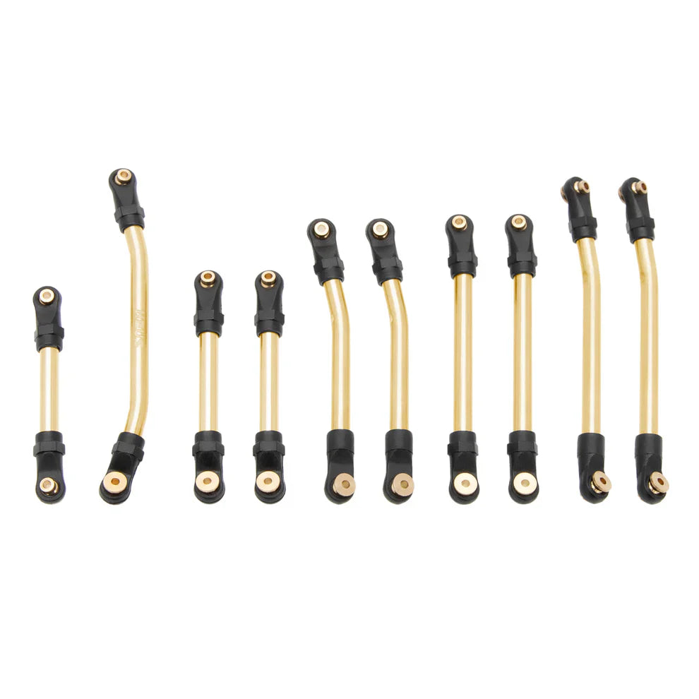 MEUS Racing Metal High Clearance Chassis & Steering Links for 1/24 SCX24 C10 Bronco Wrangler
