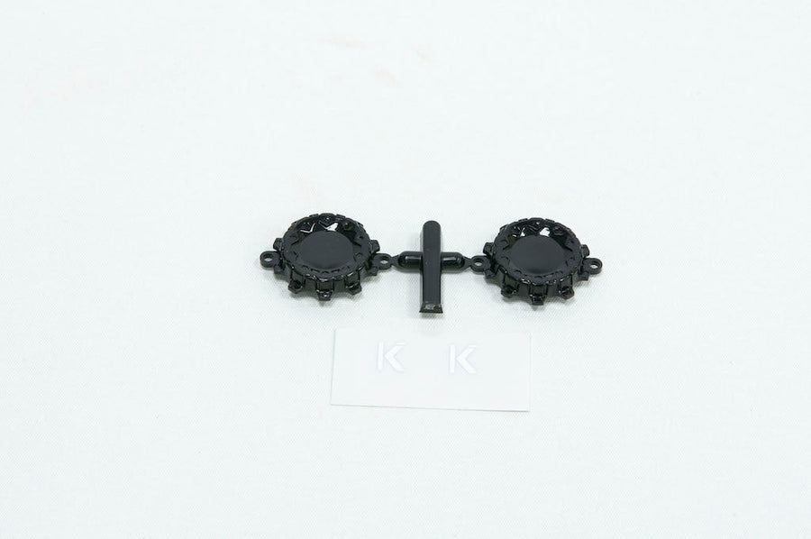CD0633 Black Wheel Cap (w/decal, for KG1 Forged KD014 TRIDENT–D) 2 pcs - HeliDirect