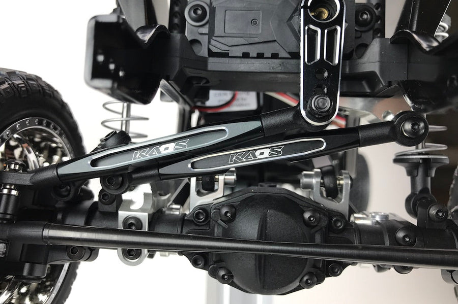 CKD0375 KAOS Panhard Bar & Sterring Tide Rod (57mm, CNC Aluminum, BLACK) DL-Series 3pcs - HeliDirect