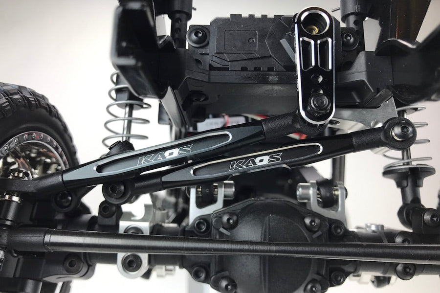 CKD0375 KAOS Panhard Bar & Sterring Tide Rod (57mm, CNC Aluminum, BLACK) DL-Series 3pcs - HeliDirect
