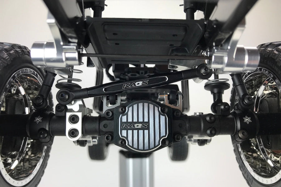 CKD0375 KAOS Panhard Bar & Sterring Tide Rod (57mm, CNC Aluminum, BLACK) DL-Series 3pcs - HeliDirect