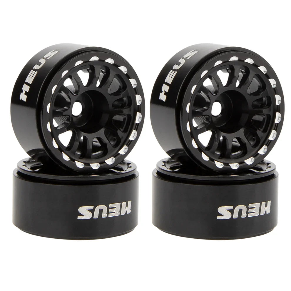 MEUS Racing 0.7-inch Beadlock Wheels Rims Deep-Dish Wheel for 1/30 Axial SCX30 1/32 Redcat Ascent-32