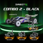 Losi 1/24 Micro-B 2WD Buggy RTR (Silver) With Nexx Racing Adjustable Turnbuckle Set, Caster Blocks, Spindles Micro-B & Rear Hub - Big Savings $22.53 Off
