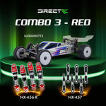 Losi 1/24 Micro-B 2WD Buggy RTR (Silver) With Nexx Racing Adjustable Turnbuckle Set & Oil Shock (4pcs) - Big Savings $18.29 Off