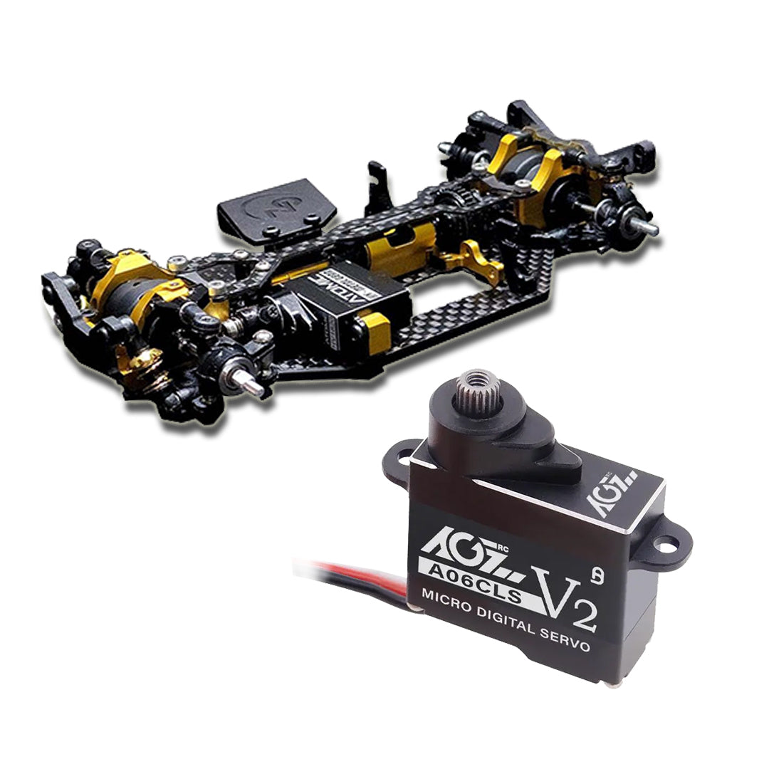 Atomic SZ2 Shaft Drive AWD Chassis Kit (No Elecrtronic) With AGFRC Aluminum Case 20T High Precision 3KG 0.052Sec MG 7g Micro Digital Servo