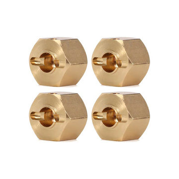 INJORA 12mm 4pcs Brass 9mm Wheel Hex Hub Extenders For 1/10 RC Crawlers 1/18 UTB18 - HeliDirect
