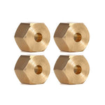 INJORA 12mm 4pcs Brass 9mm Wheel Hex Hub Extenders For 1/10 RC Crawlers 1/18 UTB18 - HeliDirect