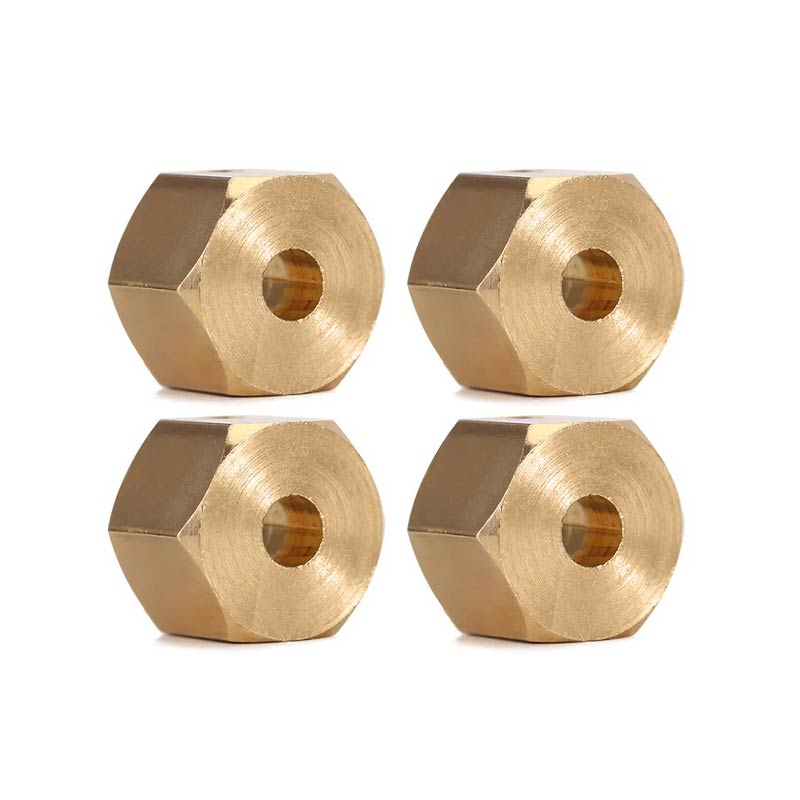 INJORA 12mm 4pcs Brass 9mm Wheel Hex Hub Extenders For 1/10 RC Crawlers 1/18 UTB18 - HeliDirect