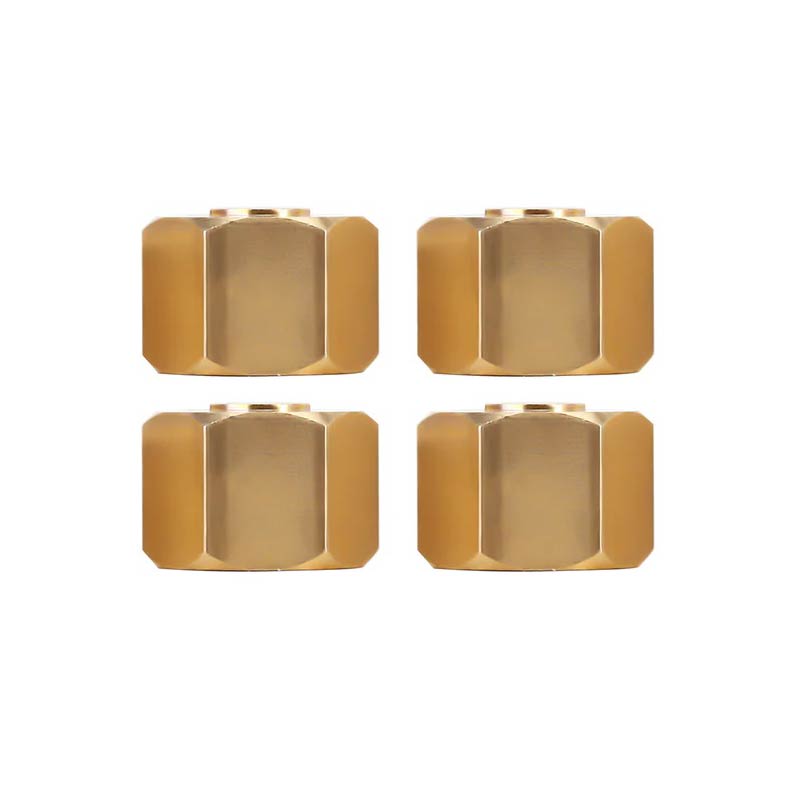 INJORA 12mm 4pcs Brass 9mm Wheel Hex Hub Extenders For 1/10 RC Crawlers 1/18 UTB18 - HeliDirect