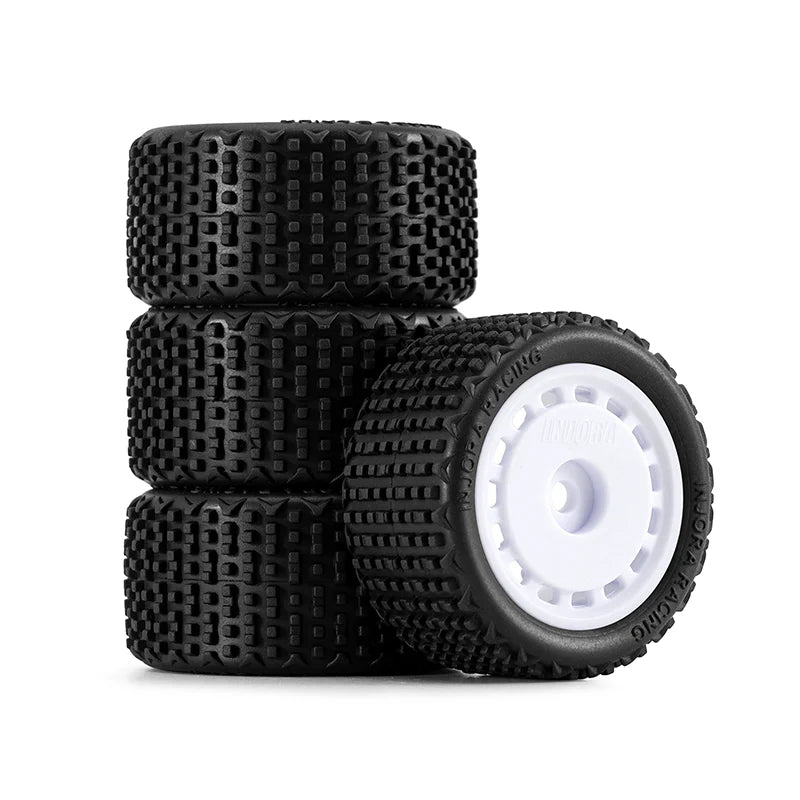 INJORA Pre-mounted Pin Buggy Tires & Wheels for 1/28 Losi Micro-T