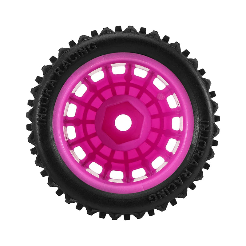 INJORA Pre-mounted Pin Buggy Tires & Wheels for 1/24 Losi Micro-B