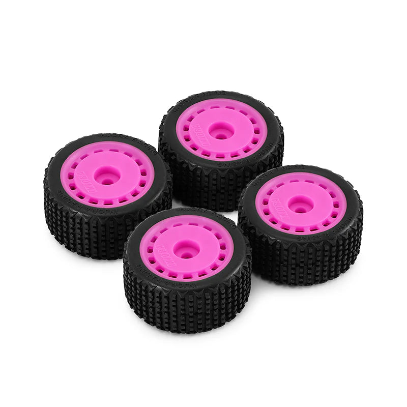 INJORA Pre-mounted Pin Buggy Tires & Wheels for 1/28 Losi Micro-T